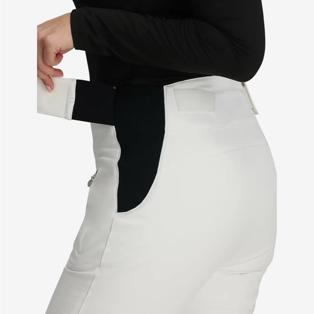 White Ski Pants with Zipper Details - Picture 6 of 8